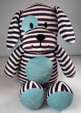 Bella Tunno Poetic Plush Faith Striped Puppy Dog Lovey Infinity Symbol Nursery